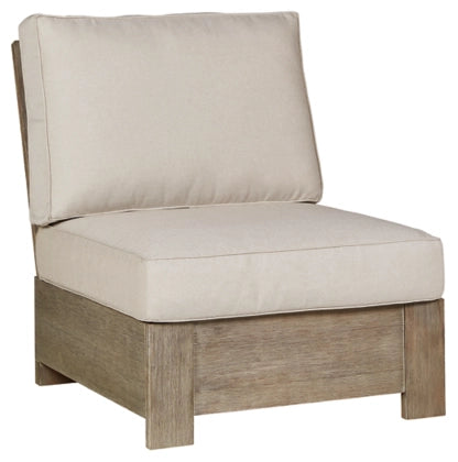 Silo Point Outdoor Armless Chair with Cushion - Furniture Depot