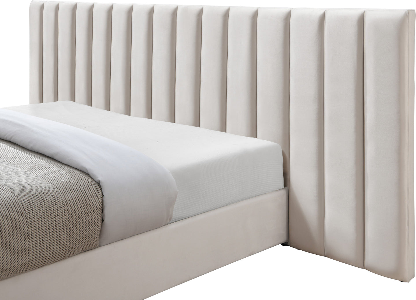 Pablo Velvet Bed - Furniture Depot