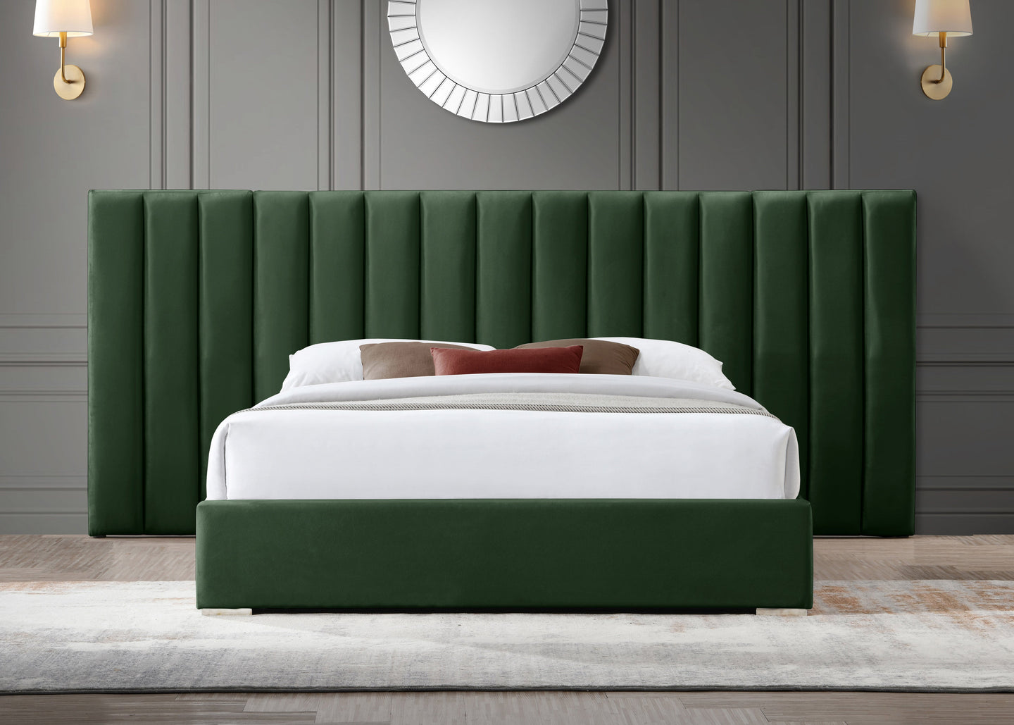 Pablo Velvet Bed - Furniture Depot