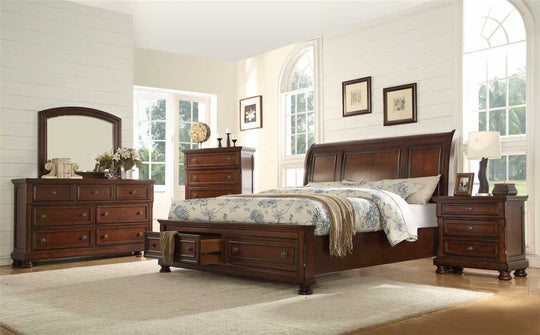 Park Avenue Bedroom Suite - Walnut - Furniture Depot (7595208573176)