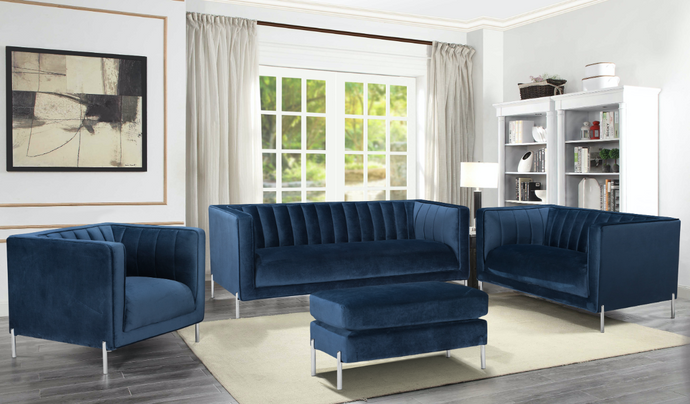 Art Sofa Series - Blue Velvet - Furniture Depot