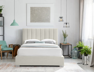Pierce Linen Fabric Bed - Furniture Depot