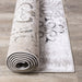 Platinum Venetian Silver Damask Rug - Furniture Depot