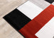 Platinum Red Black Grey Blocks Rug - Furniture Depot