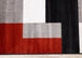 Platinum Red Black Grey Blocks Rug - Furniture Depot