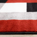 Platinum Red Black Grey Blocks Rug - Furniture Depot