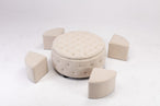 Royce 5 Piece Storage Ottoman - Cream - Furniture Depot (6861200031917)