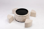 Royce 5 Piece Storage Ottoman - Cream - Furniture Depot (6861200031917)
