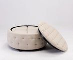 Royce 5 Piece Storage Ottoman - Cream - Furniture Depot (6861200031917)