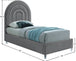 Rainbow Velvet Bed - Furniture Depot