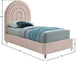 Rainbow Velvet Bed - Furniture Depot