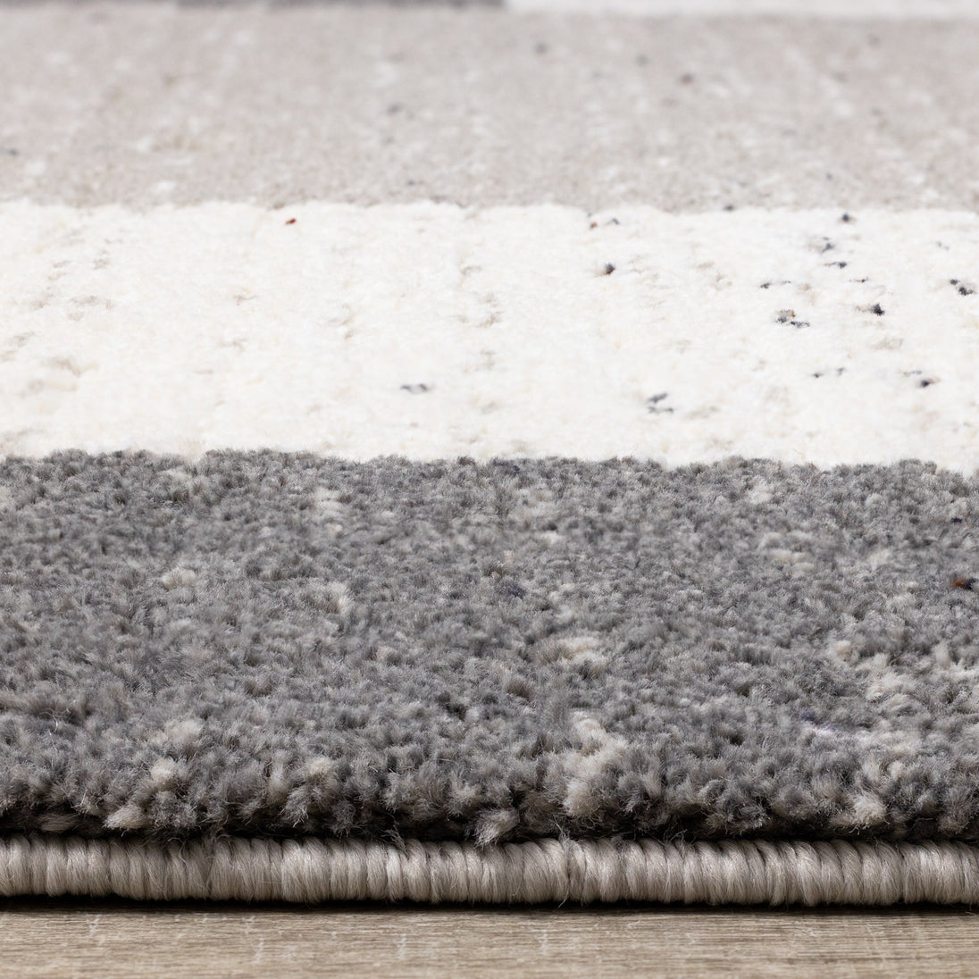 Ravine Cream Grey Rectangles Rug - Furniture Depot