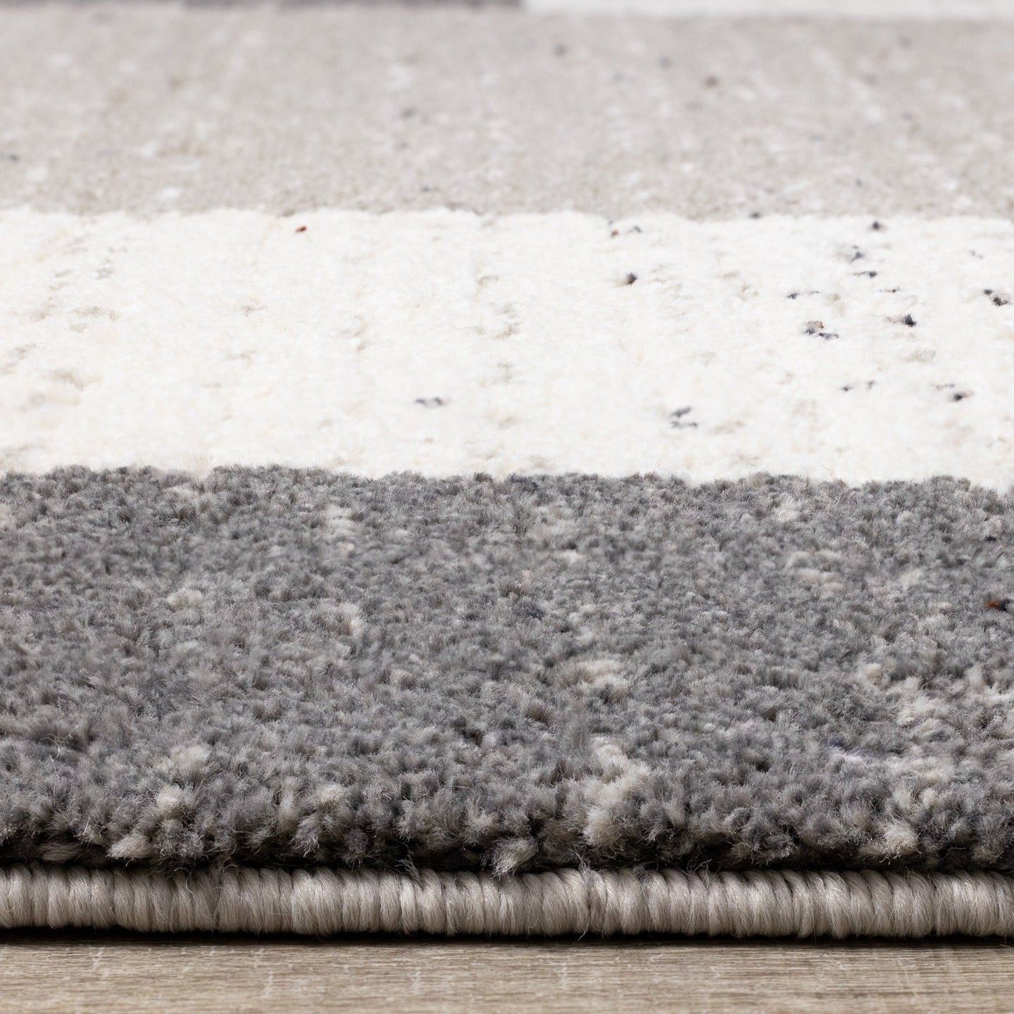 Ravine Cream Grey Rectangles Rug - Furniture Depot