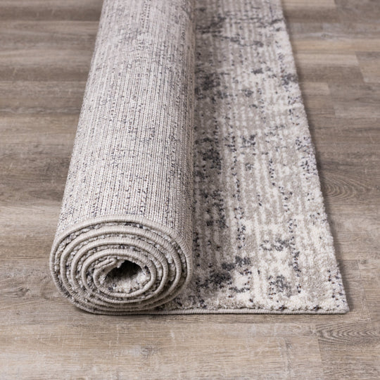 Ravine Grey Cream Distressed Rug - Furniture Depot