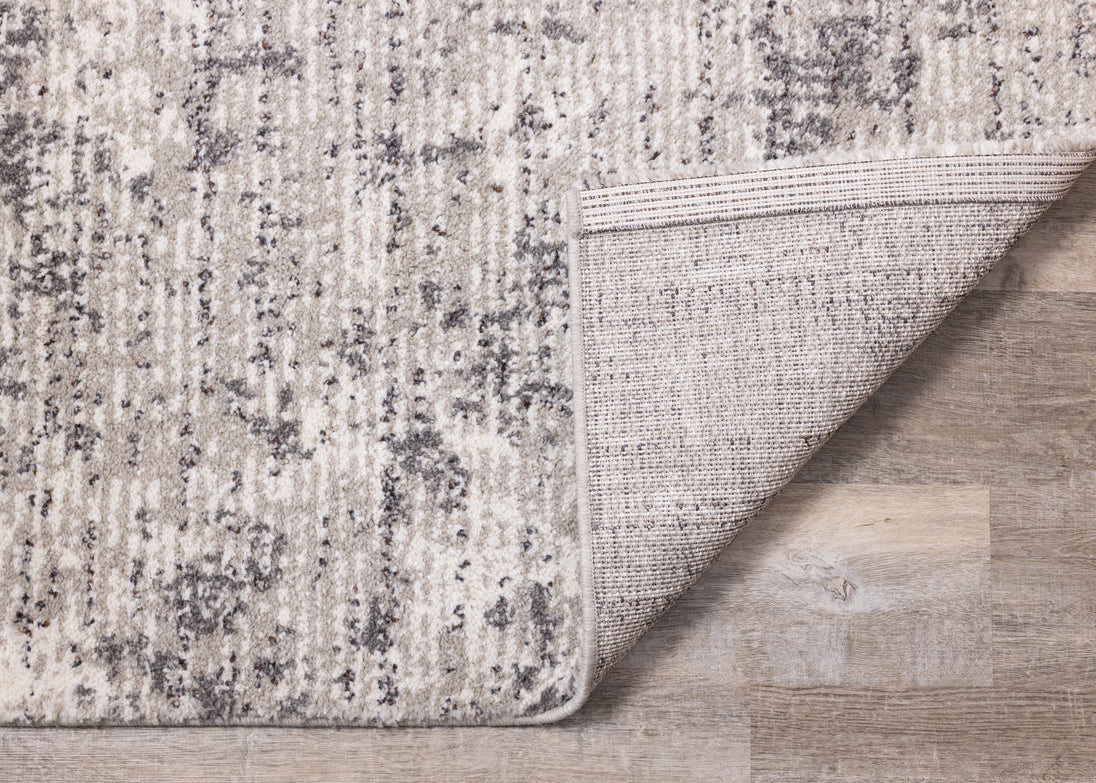 Ravine Grey Cream Distressed Rug - Furniture Depot