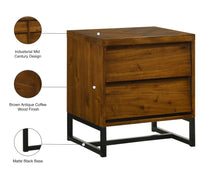 Load image into Gallery viewer, Reed Antique Coffee Night Stand - Furniture Depot