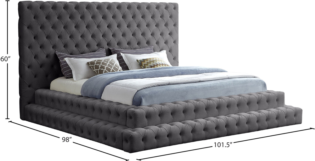 Revel Velvet Bed (3 Boxes) - Furniture Depot (7679026004216)