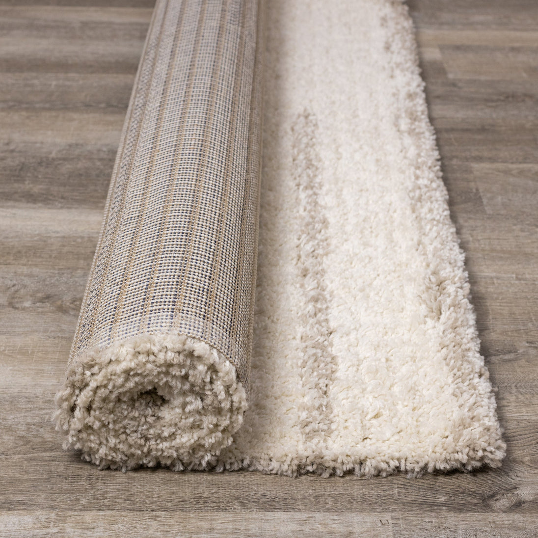 Rondo Cream Beige Shag Rug - Furniture Depot