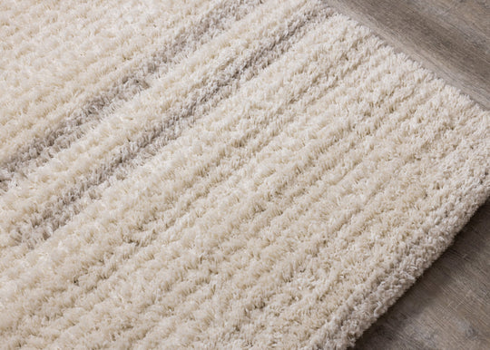 Rondo Cream Beige Shag Rug - Furniture Depot