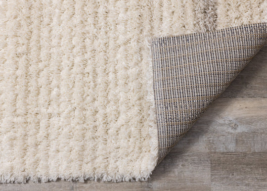 Rondo Cream Beige Shag Rug - Furniture Depot