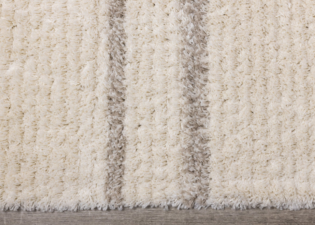 Rondo Cream Beige Shag Rug - Furniture Depot