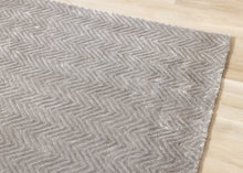 Load image into Gallery viewer, Royal Grey Handtufted Chevron Rug - Furniture Depot