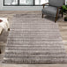 Sable Grey Narrow Lineation Rug - Furniture Depot