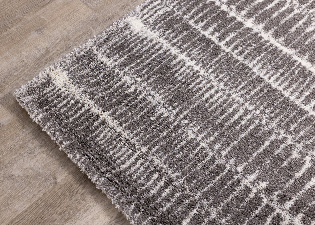 Sable Grey Narrow Lineation Rug - Furniture Depot