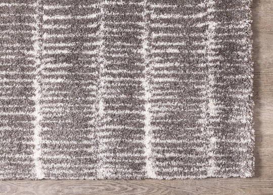 Sable Grey Narrow Lineation Rug - Furniture Depot