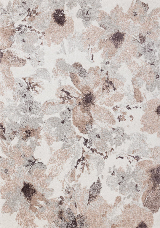 Sable Cream Grey Pink Flowers Rug - Furniture Depot