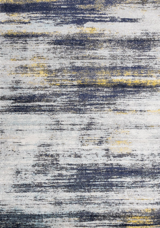 Saffron Cream Blue Smoothing Screen Rug - Furniture Depot