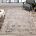 Safi Cream Grey Traditional Border Rug - Furniture Depot