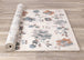 Safi Cream Grey Orange Floral Toile Rug - Furniture Depot