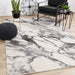 Safi Cream Grey Marble Profile Rug - Furniture Depot