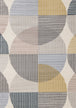 Safi Cream Grey Multicoloured Circles Rug - Furniture Depot