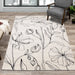 Safi Cream Grey Flower Rug - Furniture Depot