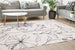 Safi Cream Grey Flower Rug - Furniture Depot