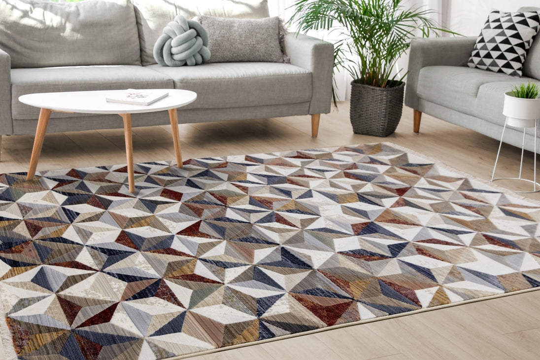 Samira Geometric Star Rug - Furniture Depot