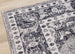 Sara Grey Black Elaborate Edging Rug - Furniture Depot