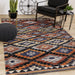 Sara Black Orange Bright Southwest Rug - Furniture Depot