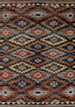 Sara Black Orange Bright Southwest Rug - Furniture Depot