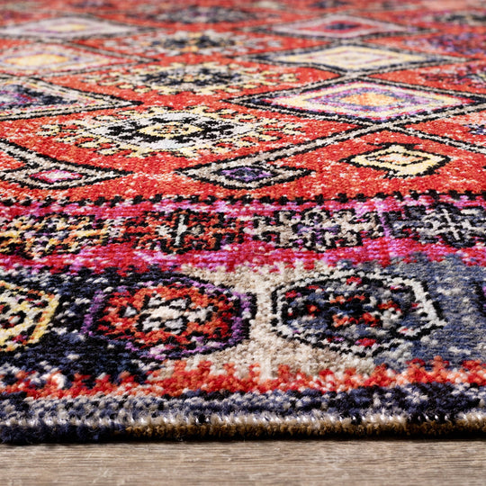 Sara Tribal Border Rug - Furniture Depot