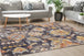 Sara Grey Blue Yellow Ornamental Rug - Furniture Depot