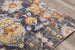 Sara Grey Blue Yellow Ornamental Rug - Furniture Depot