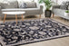 Sara Black Grey Elegant Traditional Rug - Furniture Depot