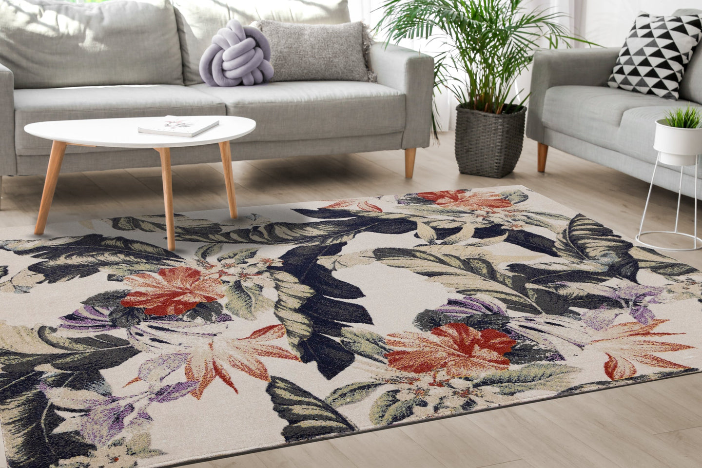 Sara Floral Rug - Furniture Depot