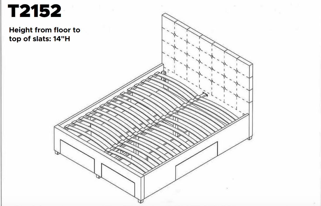 Schuetz Tufted Upholstered Low Profile Storage Platform Bed - Furniture Depot