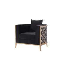 Load image into Gallery viewer, Genesis II Black and Gold Accent Chair