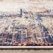 Serene Red Blue Beige Layered Distressed Rug - Furniture Depot