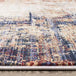 Serene Red Blue Beige Layered Distressed Rug - Furniture Depot